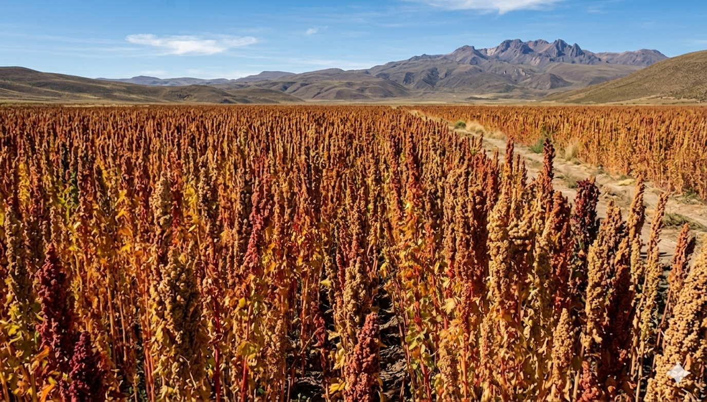 Campo de quinoa boliviano